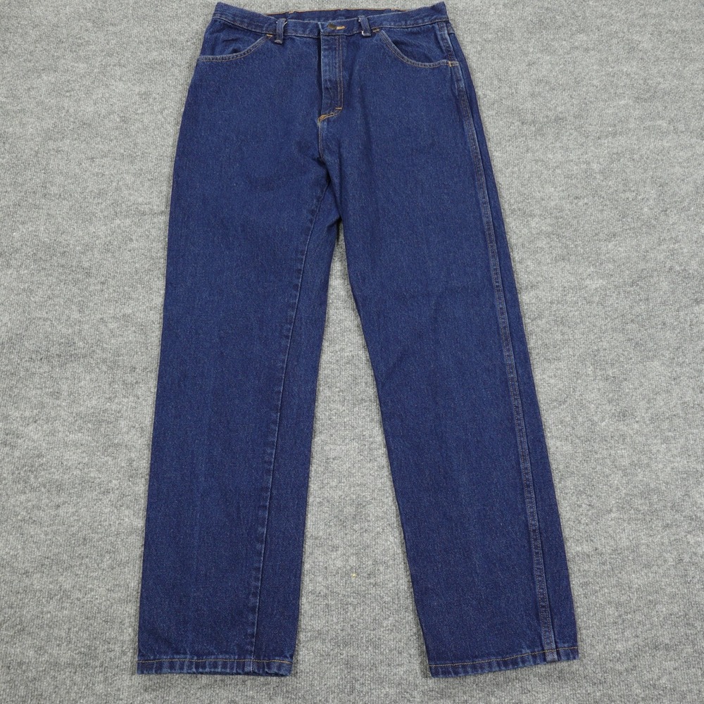 Rustler Jeans Men 36x34 Blue Regular Fit Straight Leg Heavyweight Denim Workwear